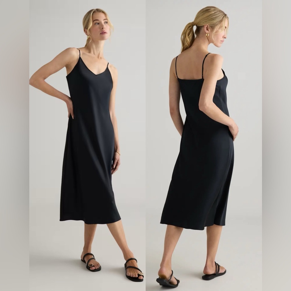 Quince Black Midi Dress